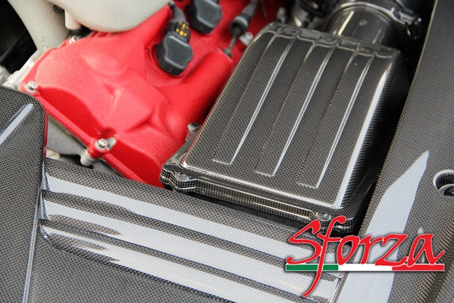 Ferrari 599 cover filtro aria motore carbonio