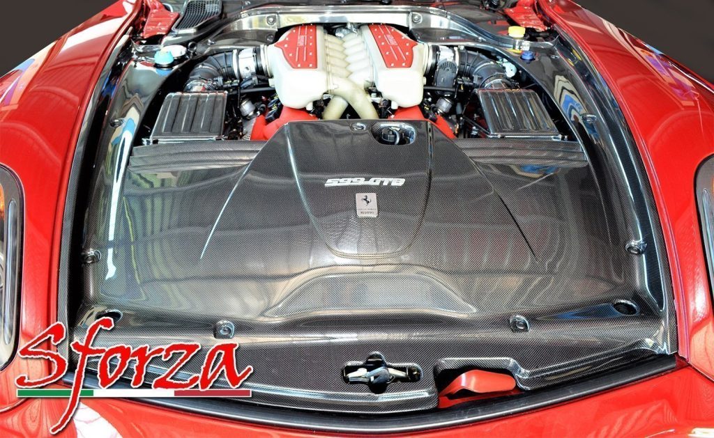 Ferrari 599 Carbon engine bay central Cover with upper appendages