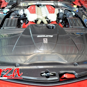 Ferrari 599 rossa cover motore carbonio