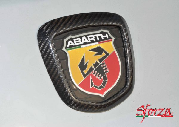 Abarth 595 carbon rear emblem frame cover