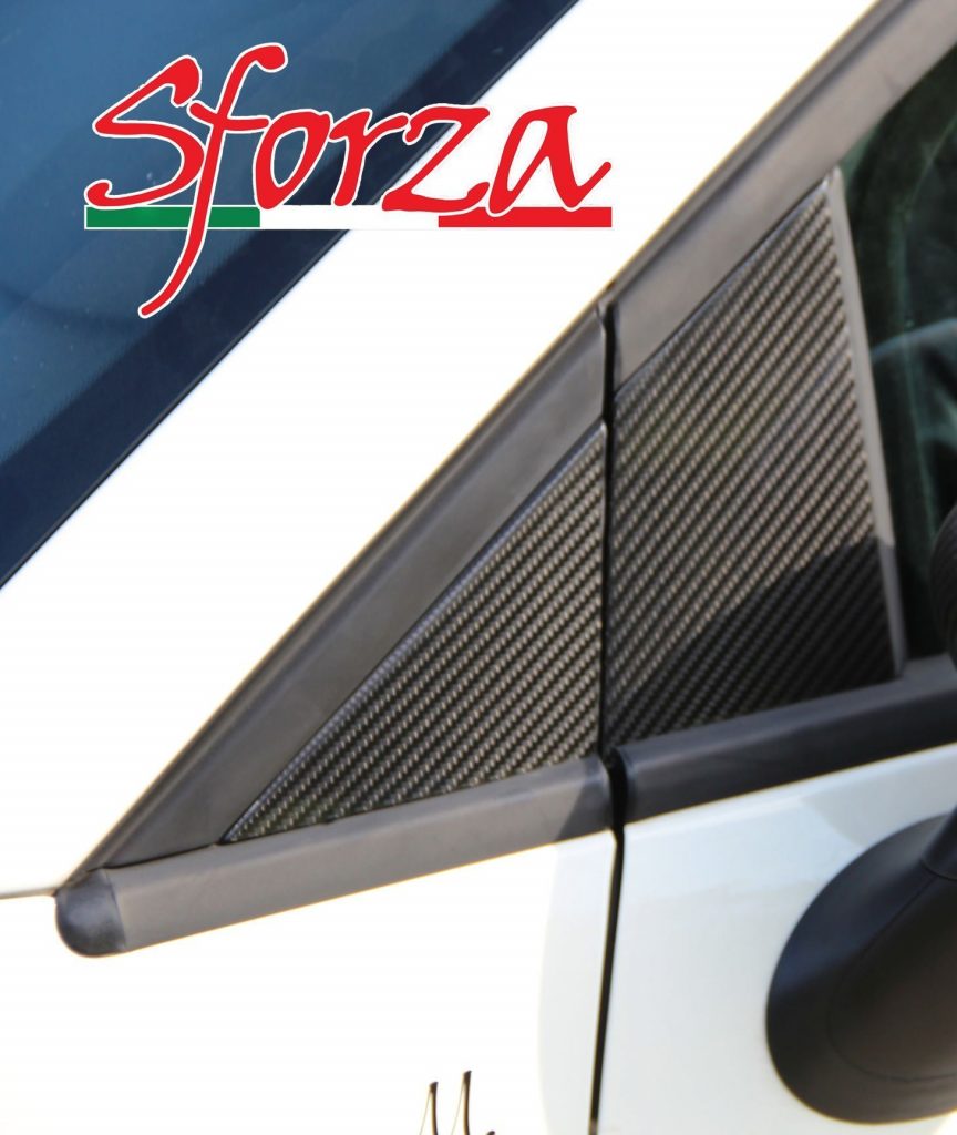 Abarth 500 carbon door triangle covers
