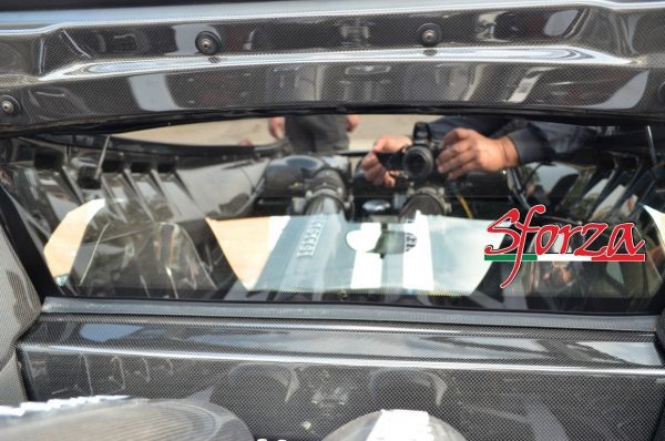 Ferrari F430 Carbon Motor trunk lid lock shield cover
