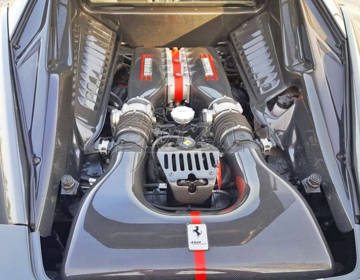 Ferrari 458 Speciale carbon fiber engine bay
