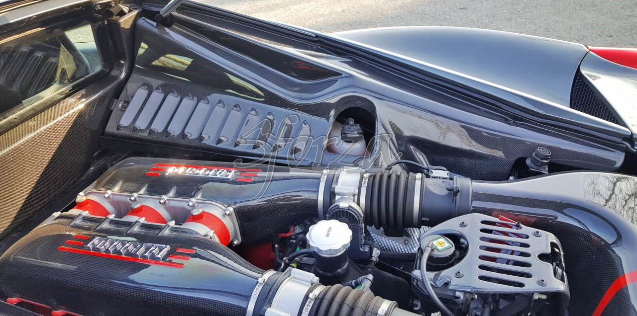 Ferrari 458 Speciale carbon fiber engine bay panel rh