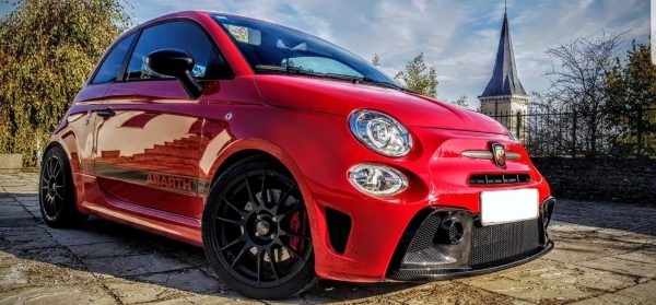 Abarth 595 carbon front bumper mask red