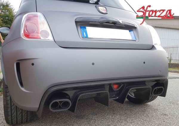 Abarth 500 Carbon rear diffuser 595 style