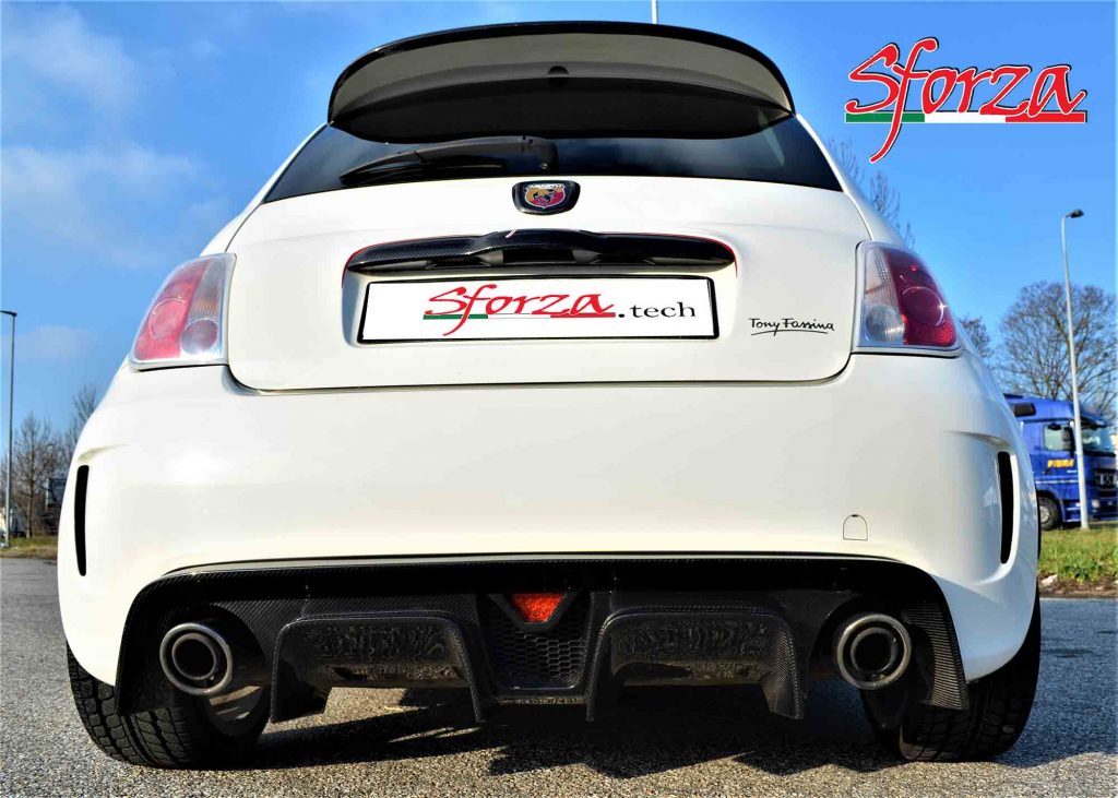 Abarth 500 carbon rear diffuser 595 style series 3