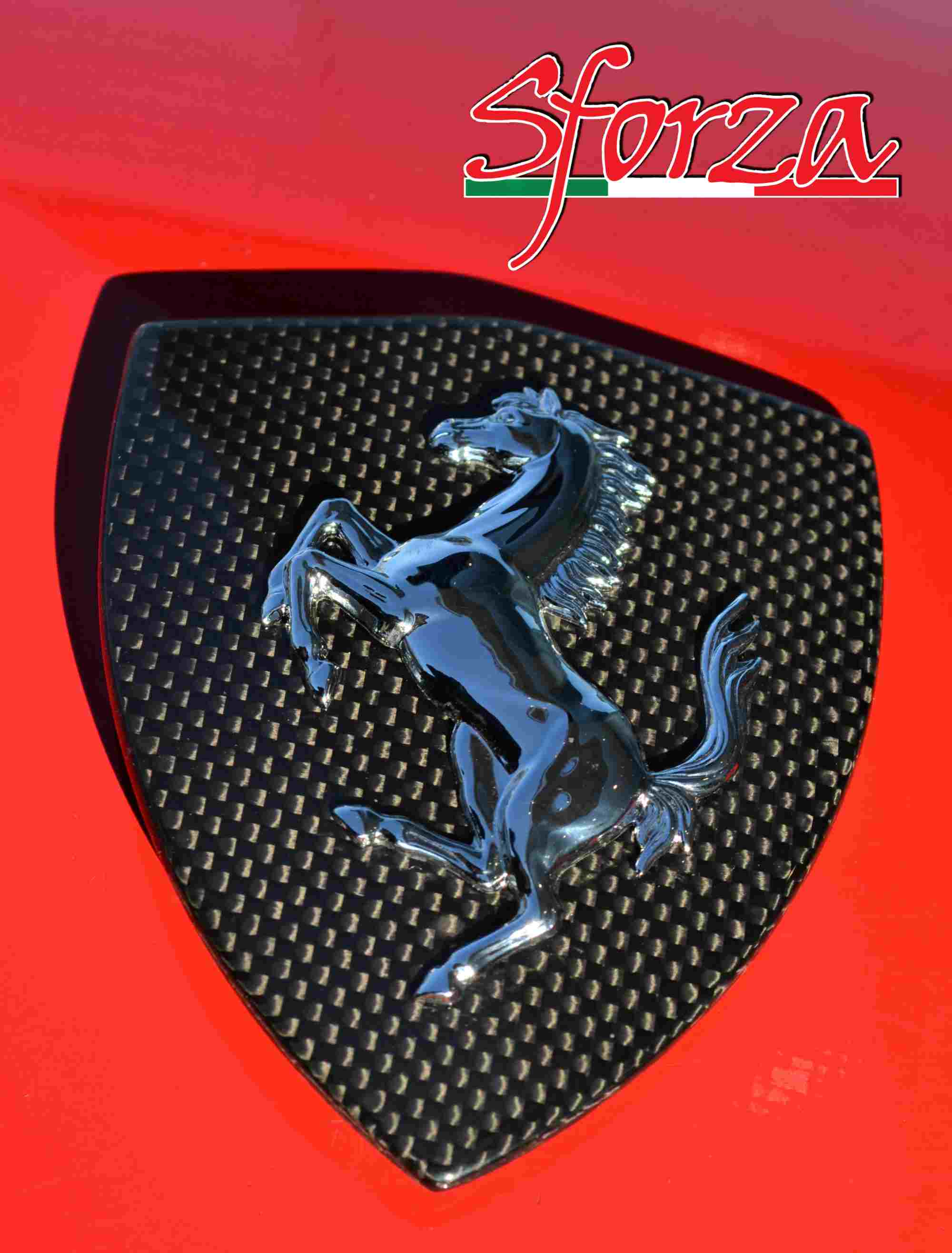 Ferrari 488 Carbon Front fender shield emblem