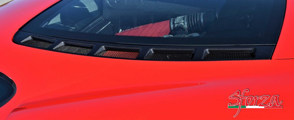 Ferrari F430 griglia cofano posteriore carbonio