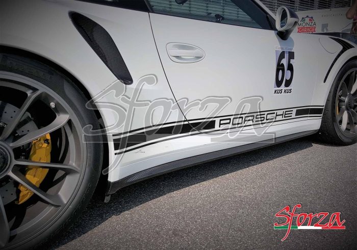 Porsche 911 991 GT3 RS Minigonne Brancardi Sottoporta Carbonio