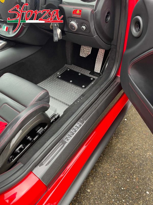 Ferrari 599 gtb carbon kickplates door sills installed