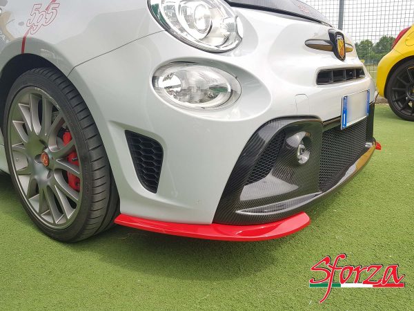 Abarth 595 fiberglass side spoilers for front mask sforza side view