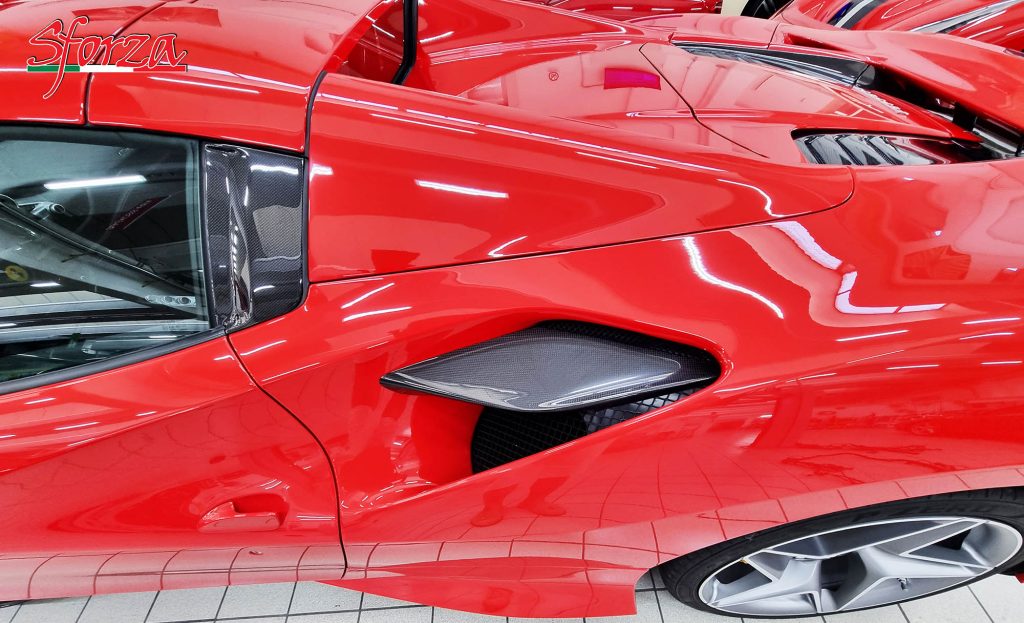 Ferrari F8 Seitenstromunglippen Carbon