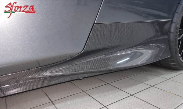 Ferrari F8 Carbon rocker panels Sideskirts exposed carbon weave